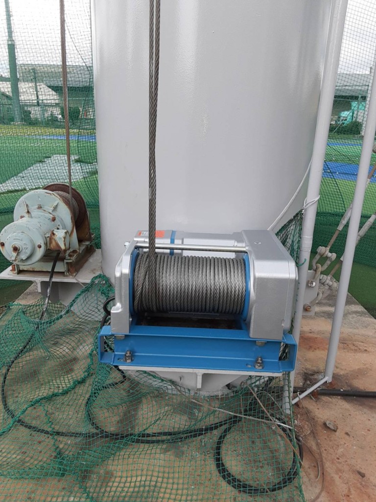 電動ウインチ交換工事