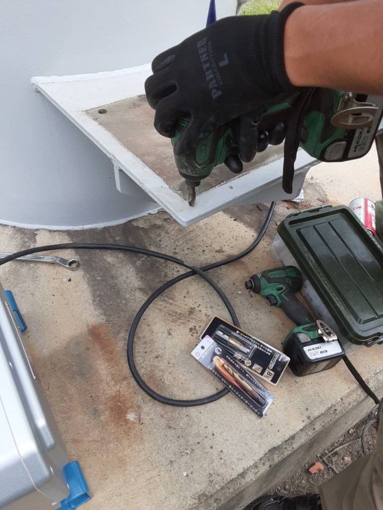 電動ウインチ交換工事