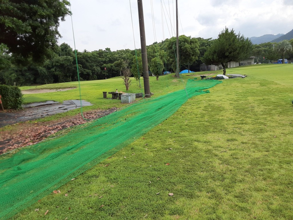 ９番ホールネット張替工事