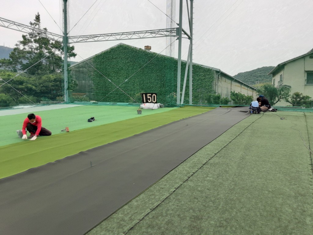人工芝貼り工事