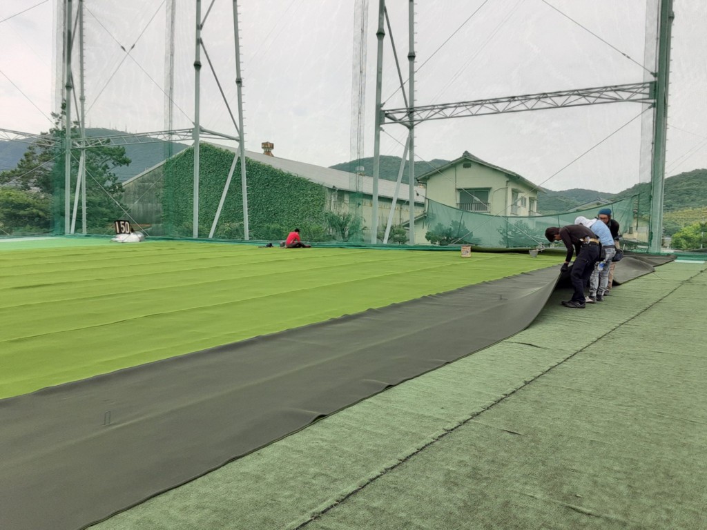 人工芝貼り工事