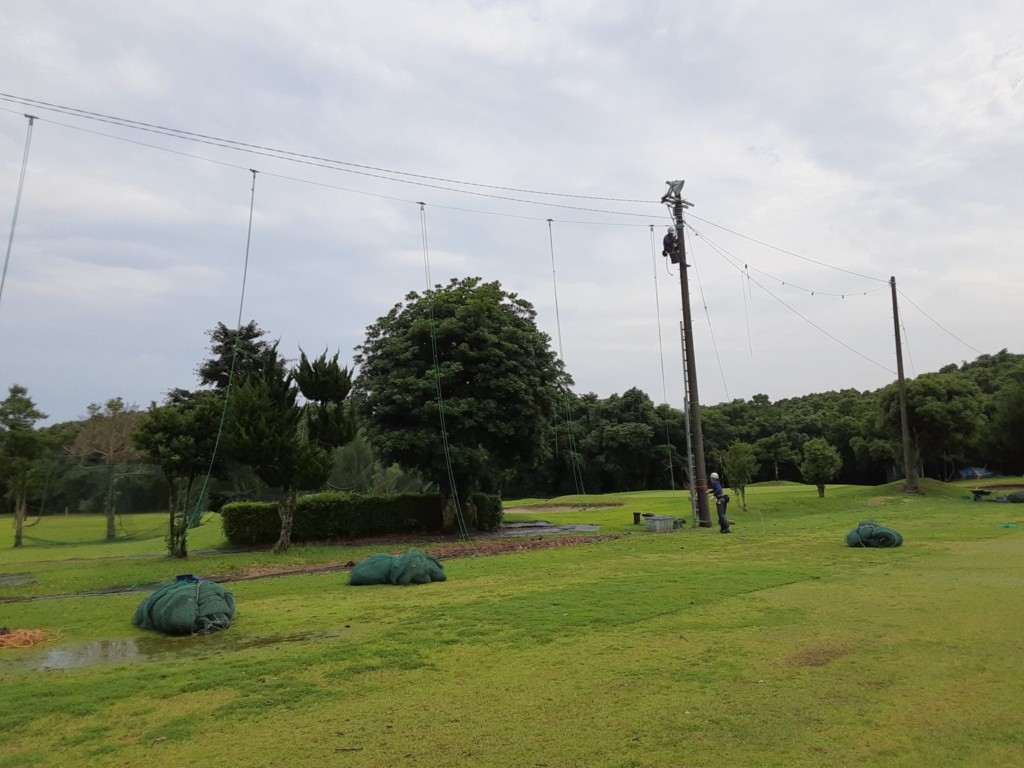 ９番ホールネット張替工事