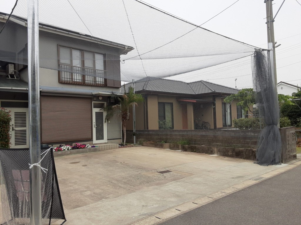 防球ネット設置工事