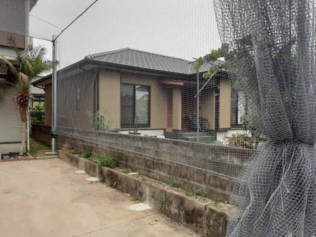 防球ネット設置工事