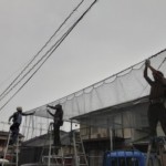 防球ネット設置工事