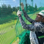 右サイドネット一部張替工事