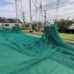 正面ネット張替工事