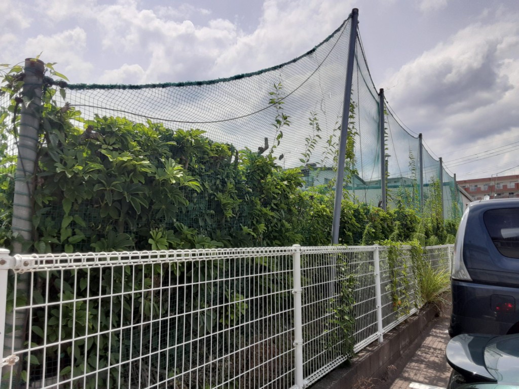 防球ネット解体工事