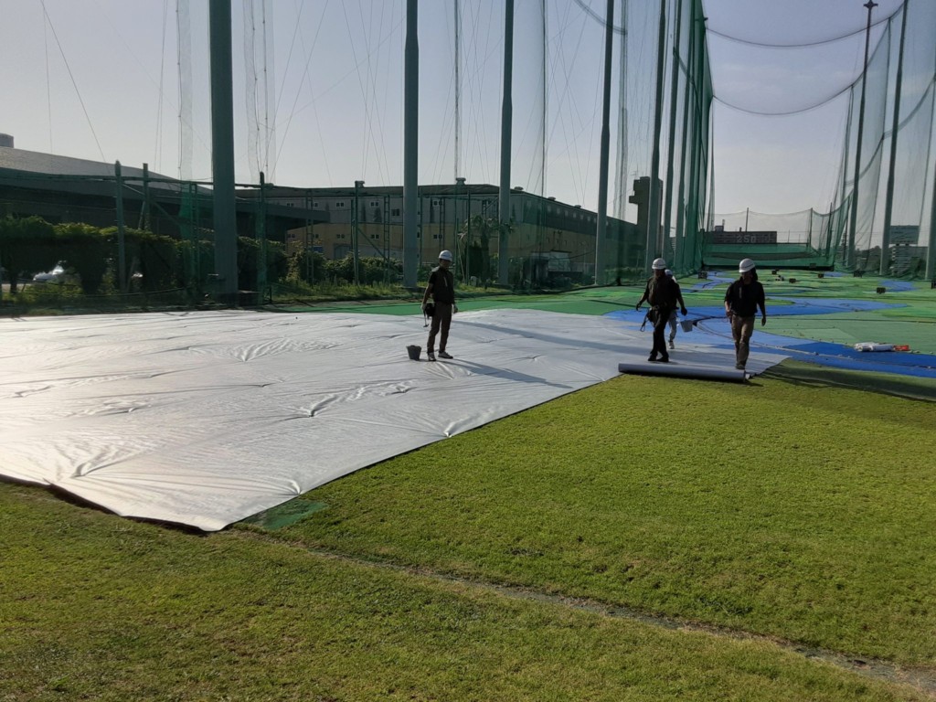 人工芝貼り工事