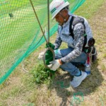 右サイドネット一部張替工事