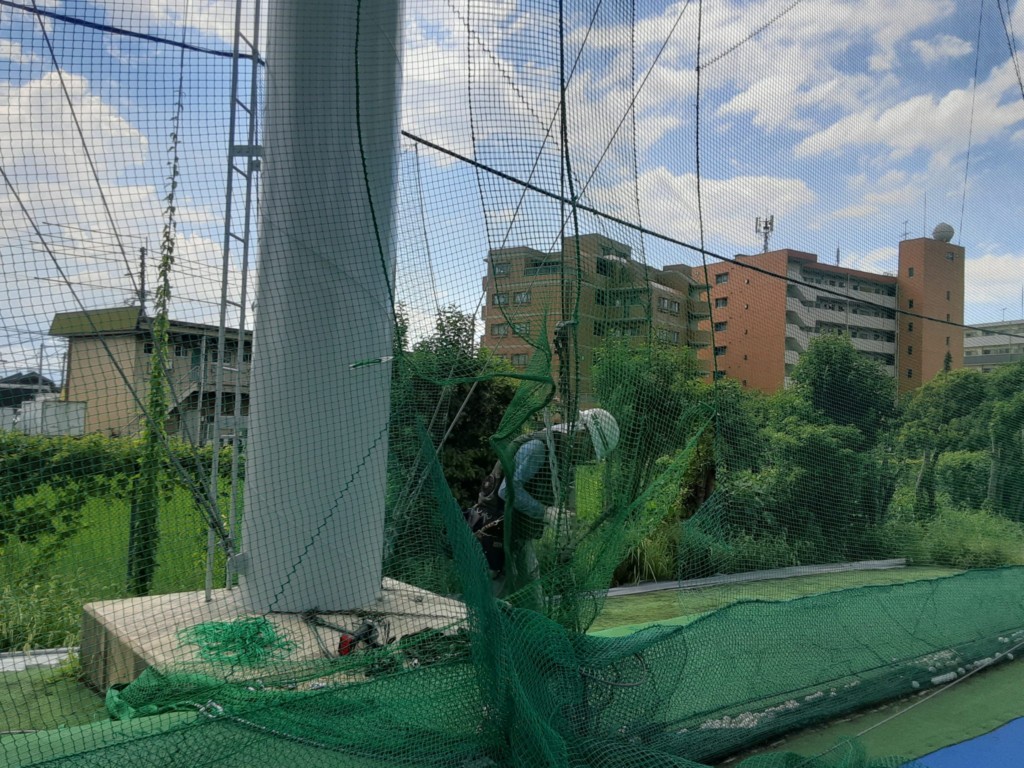 帯ネット入替工事