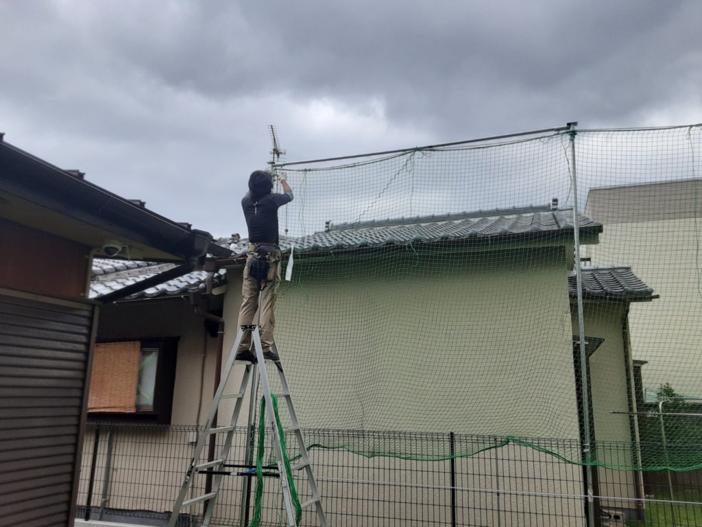 防球ネット設置工事