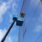 防球ネット補修工事