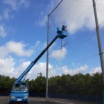 防球ネット補修工事