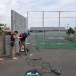 防球ネット設置工事