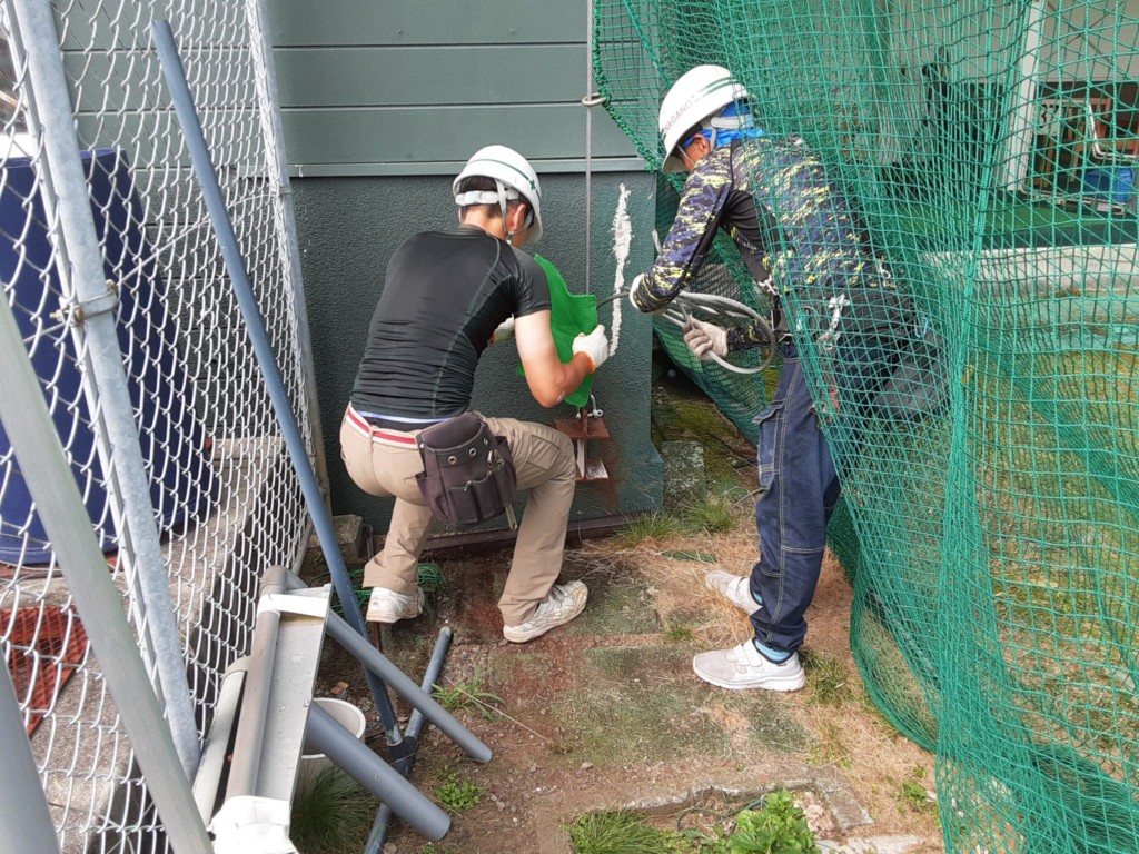 ガイドワイヤー交換工事