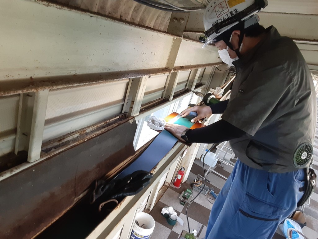 水平ベルト交換工事