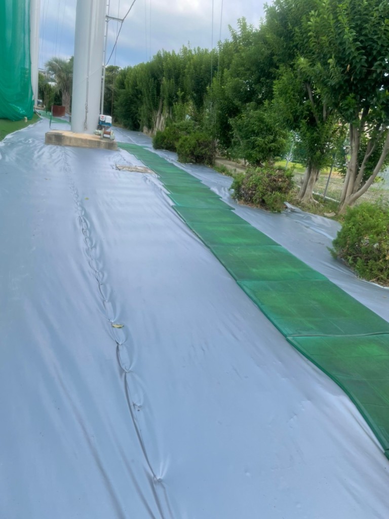 場外ＵＶシート貼り工事