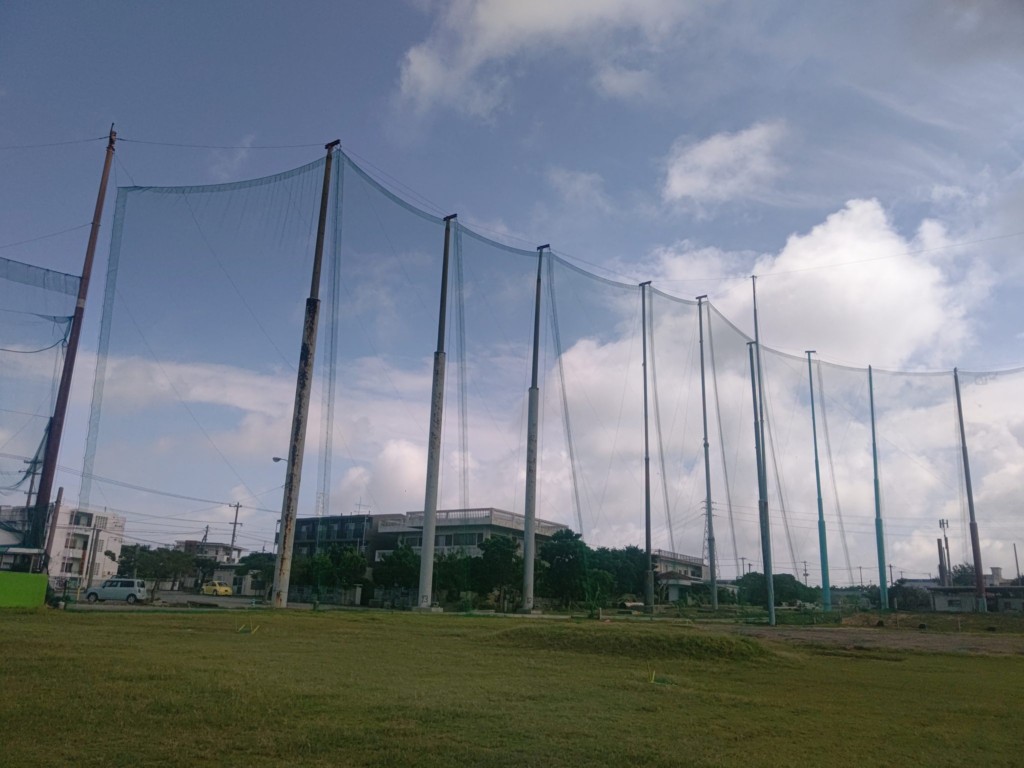 防球ネット補修工事