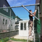 バッティングネット設置工事