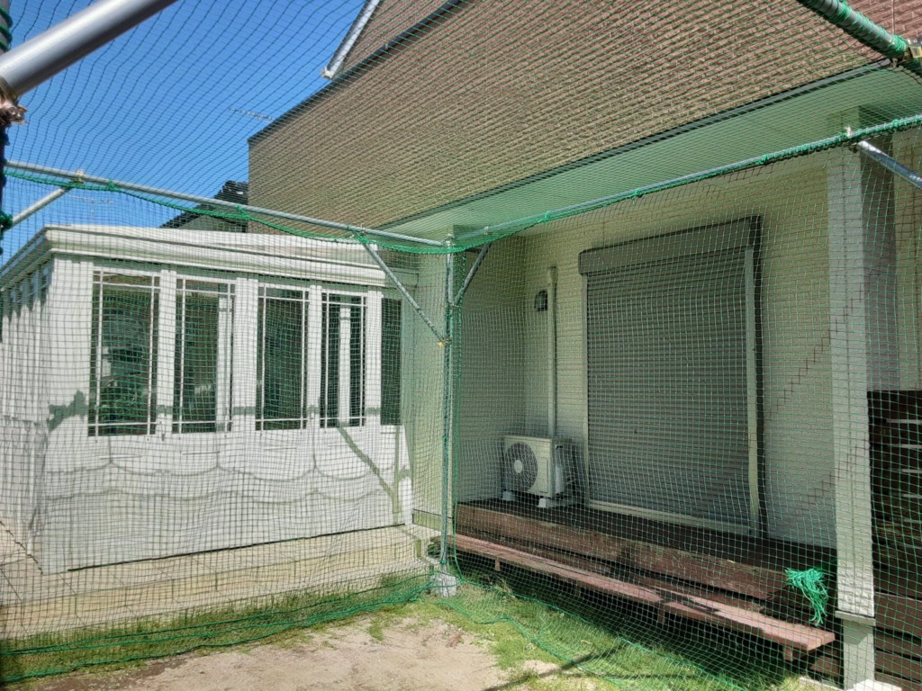 バッティングネット設置工事