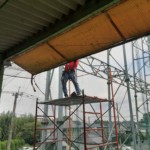 打席上ネット復旧工事