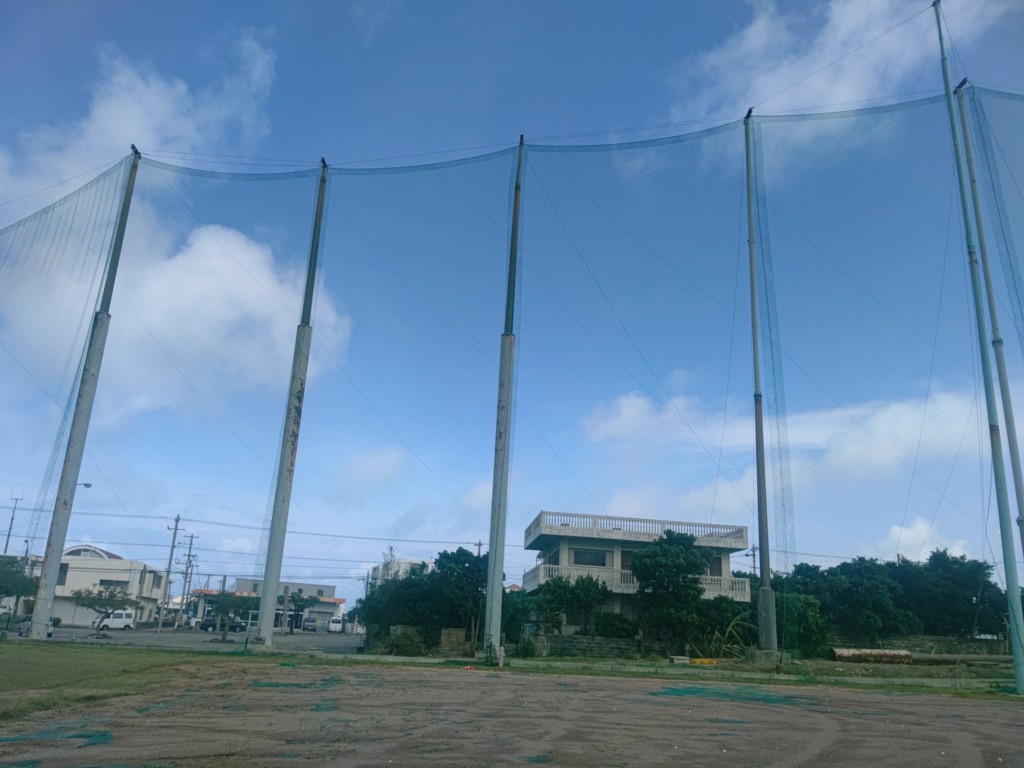 防球ネット補修工事