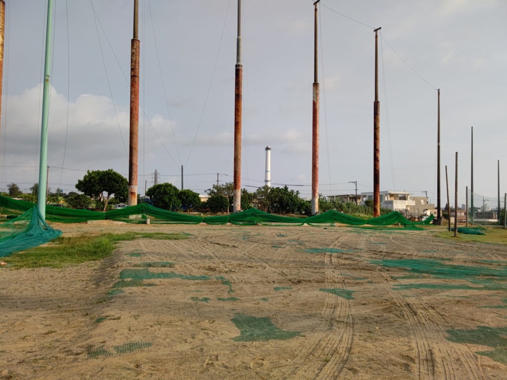 防球ネット補修工事