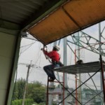 打席上ネット復旧工事