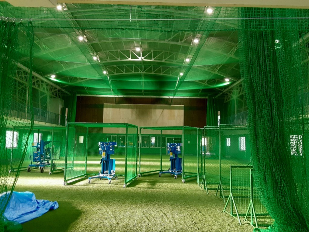 防球ネット設置工事