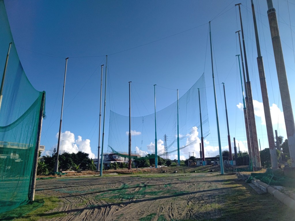 防球ネット補修工事