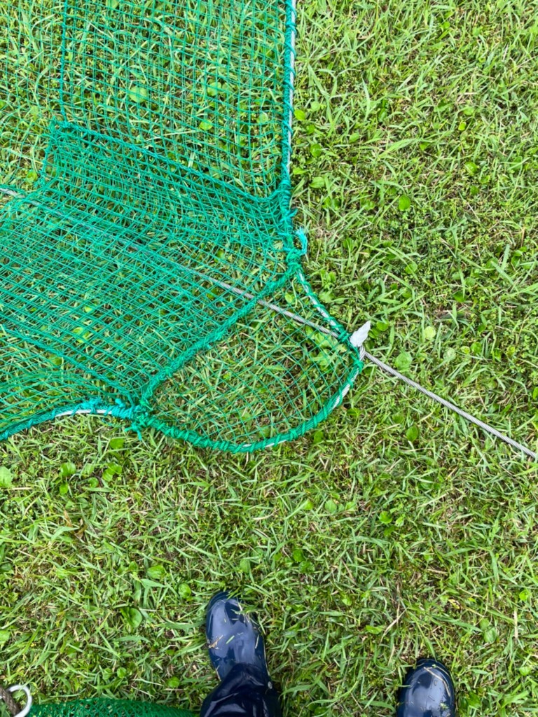 防球ネット補修工事