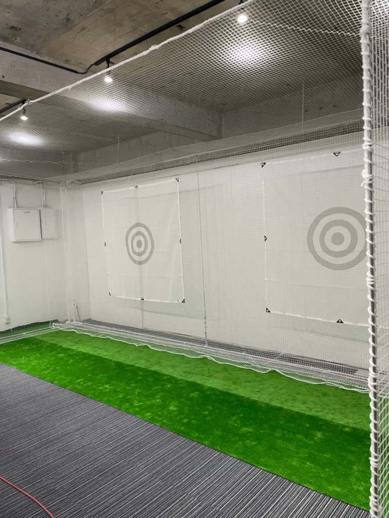 インドアゴルフネット設置工事