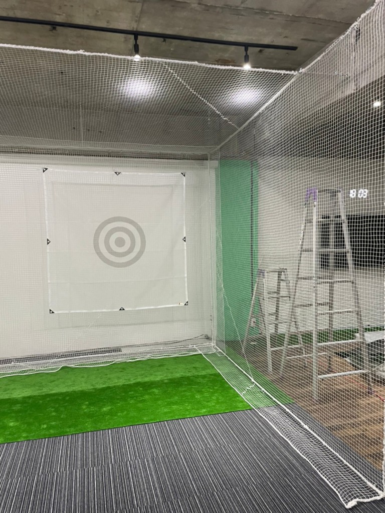 インドアゴルフネット設置工事