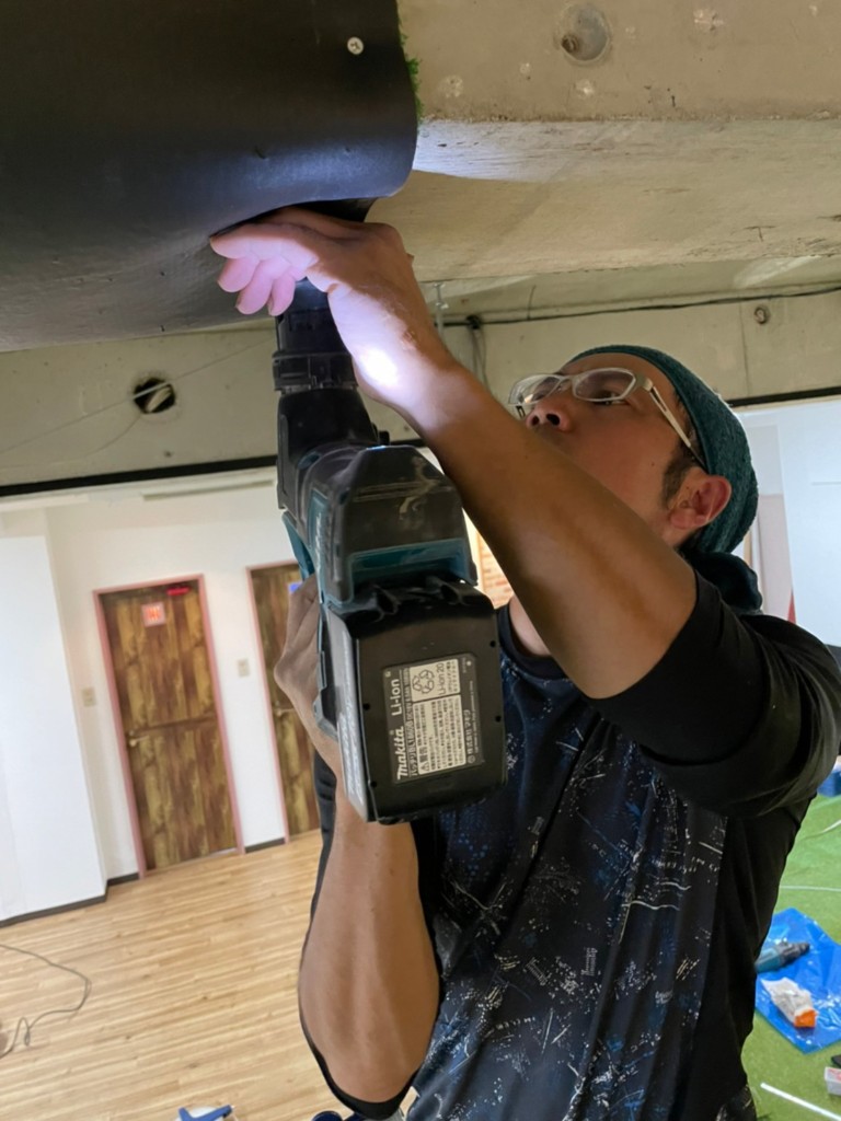 インドアゴルフネット設置工事