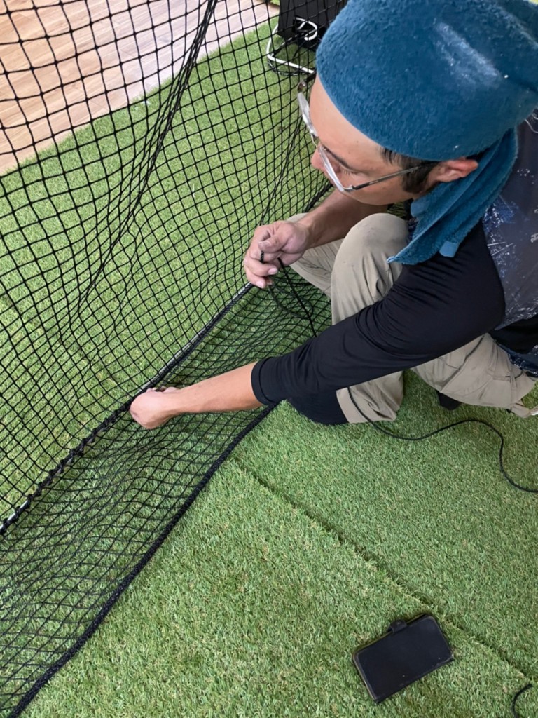 インドアゴルフネット設置工事