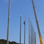 コンクリート柱建て替え及び防球ネット張替工事