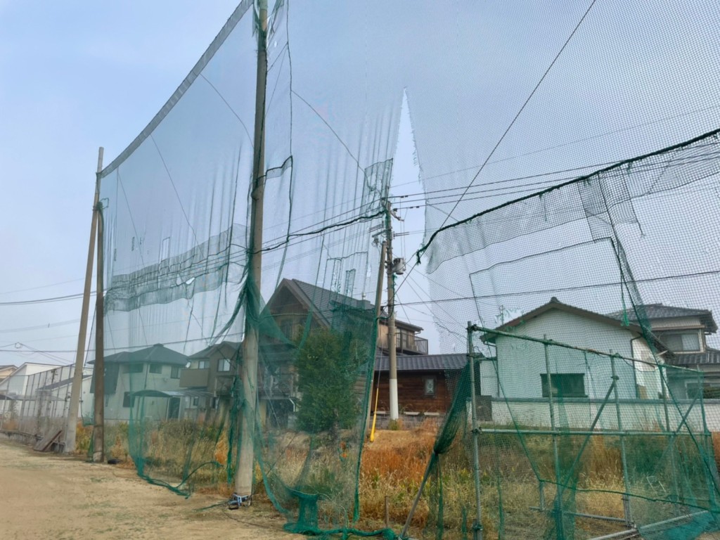 防球ネット補修工事