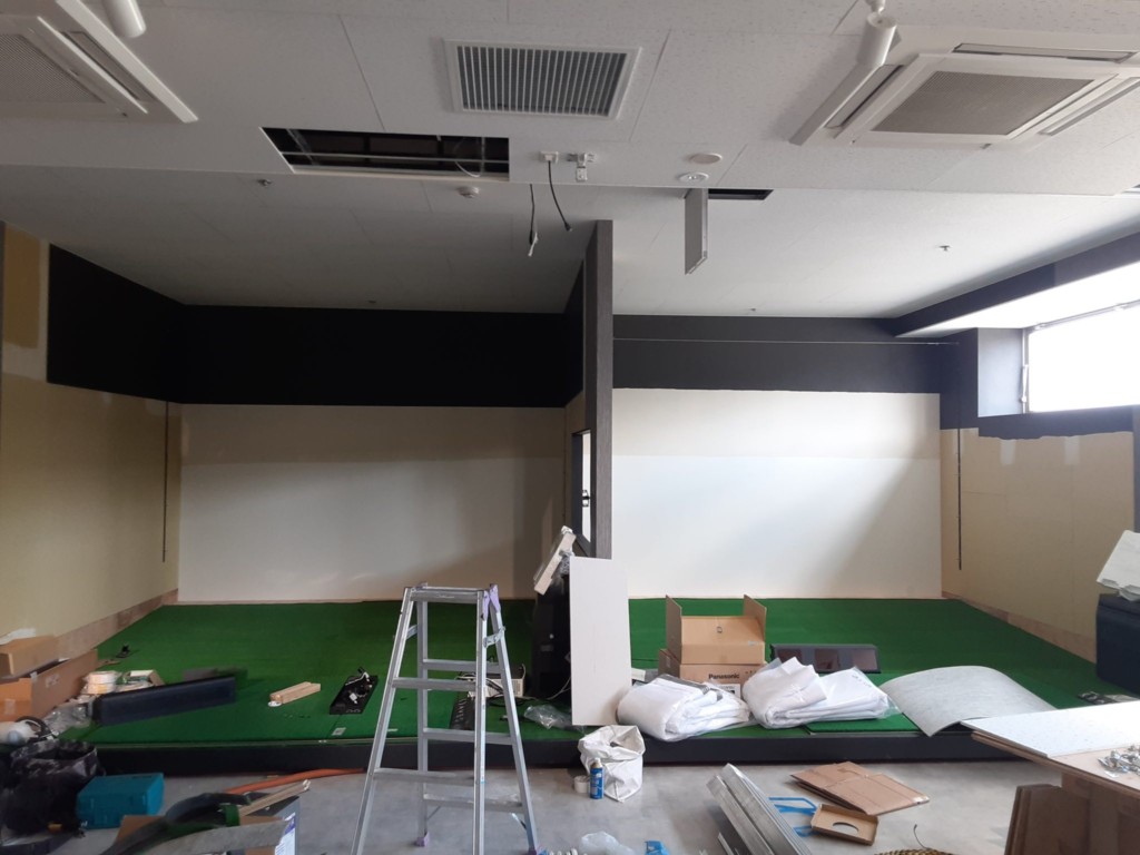 インドアゴルフネット設置工事