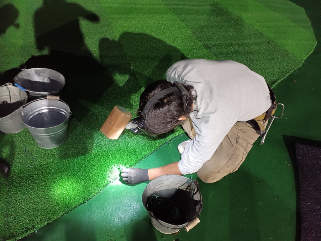 目標グリーン設置工事