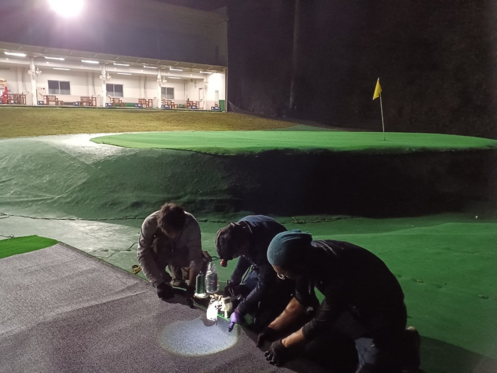 目標グリーン設置工事