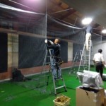インドアゴルフネット設置工事