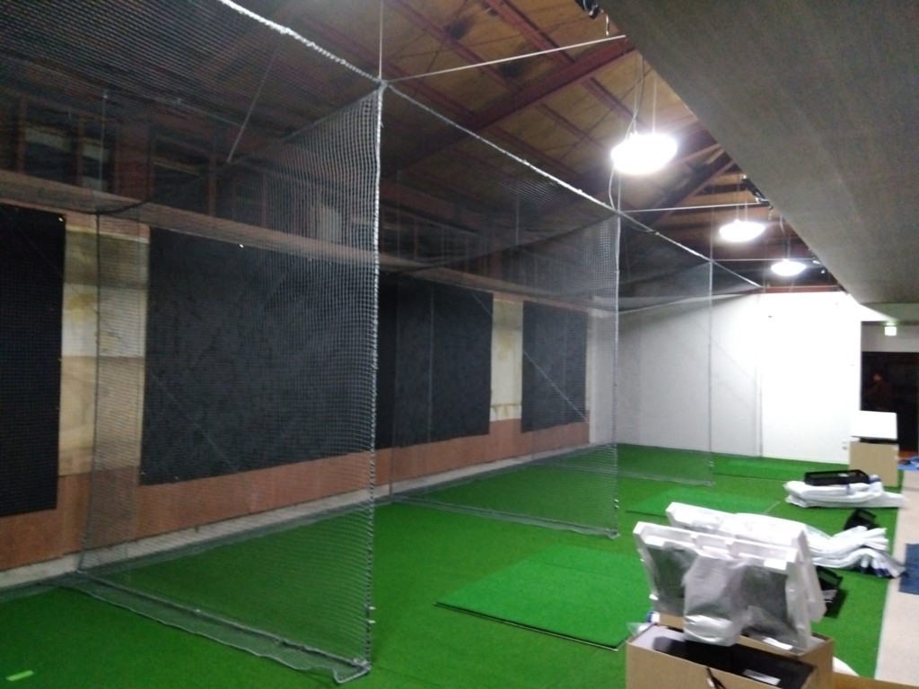 インドアゴルフネット設置工事