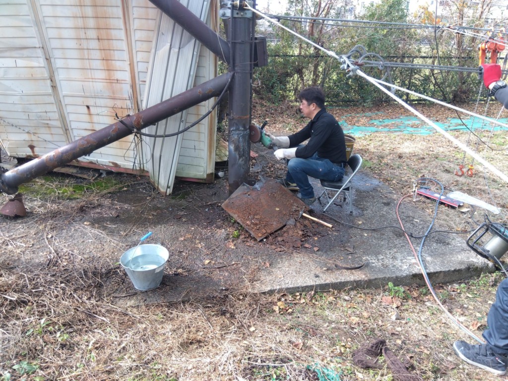 ウィンチ台交換工事