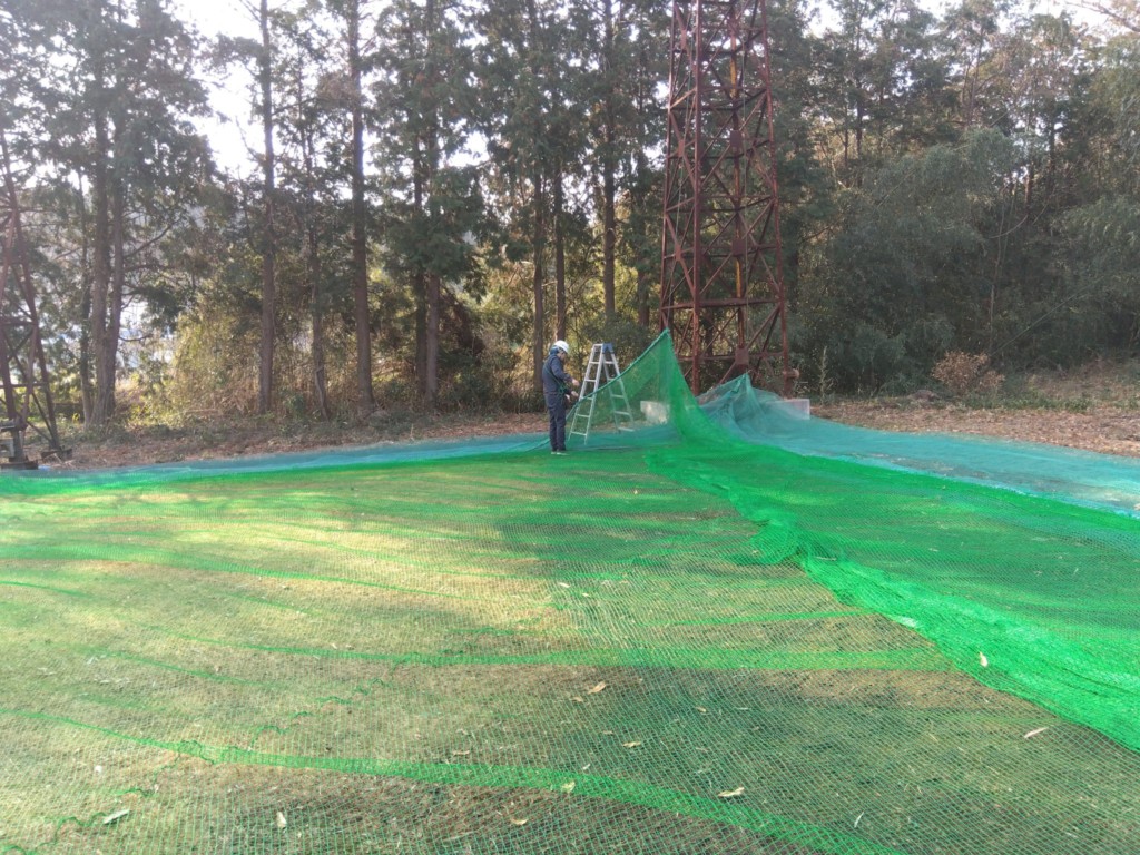 天井ネット一部張替工事