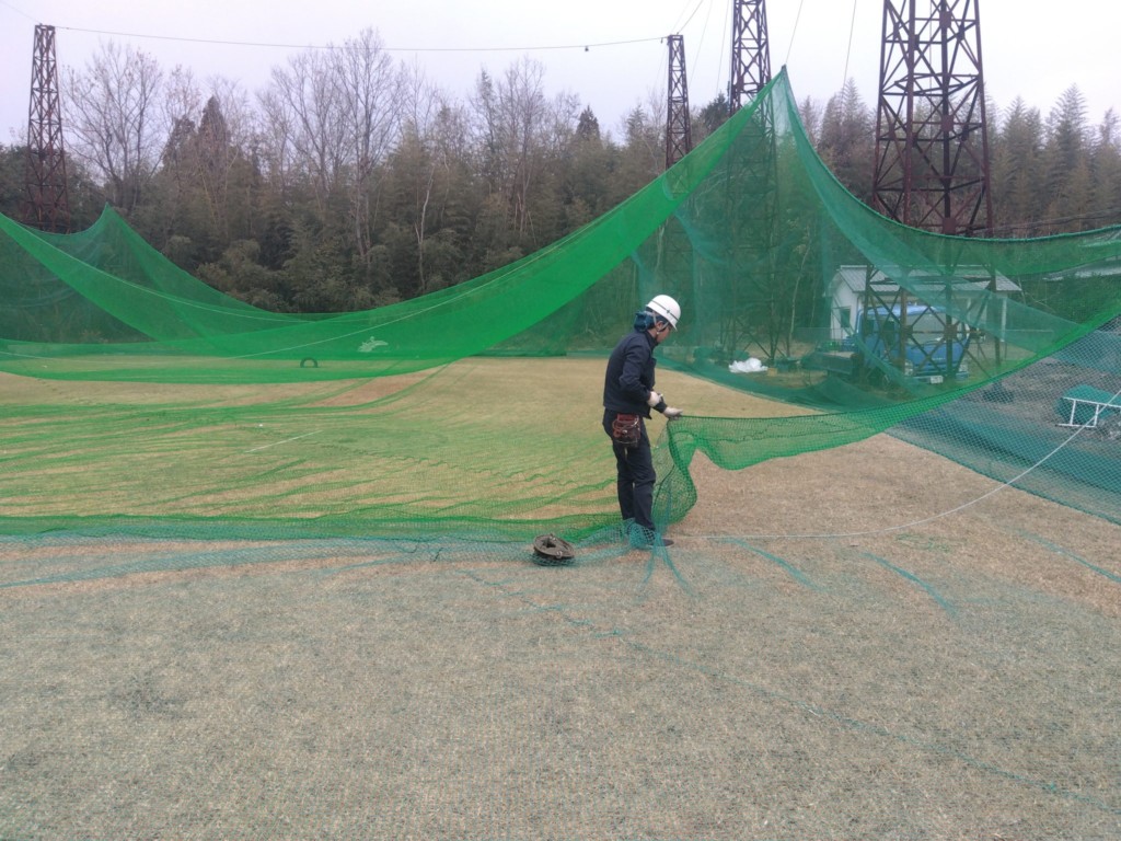 天井ネット一部張替工事