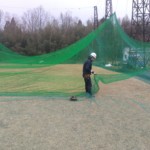 天井ネット一部張替工事