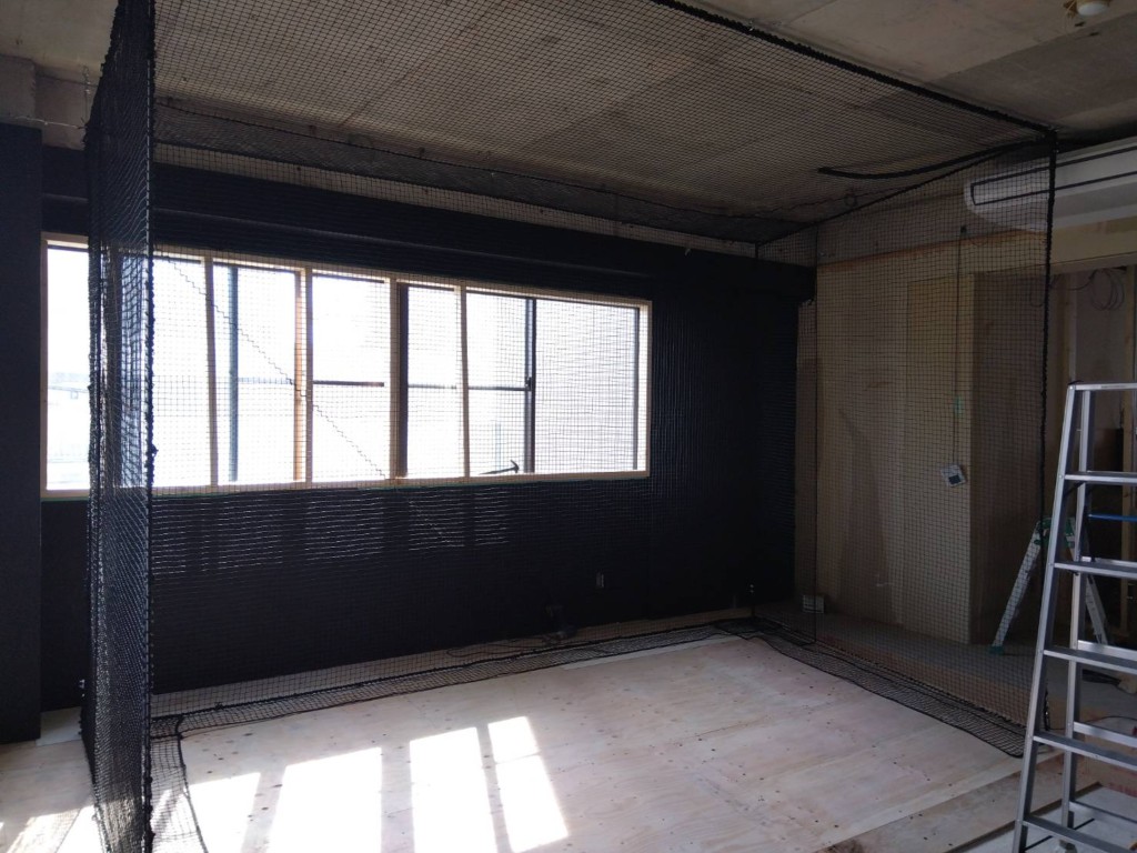 シミュレーションゴルフネット設置工事