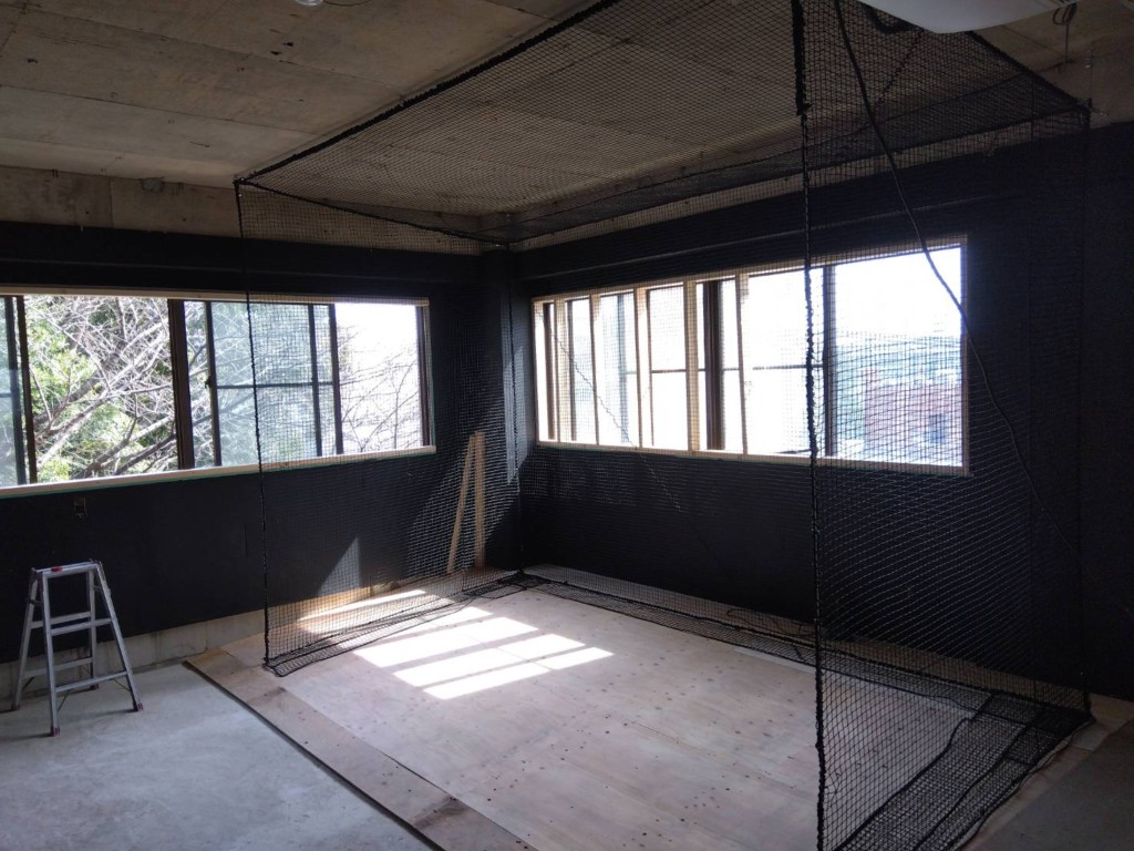 シミュレーションゴルフネット設置工事