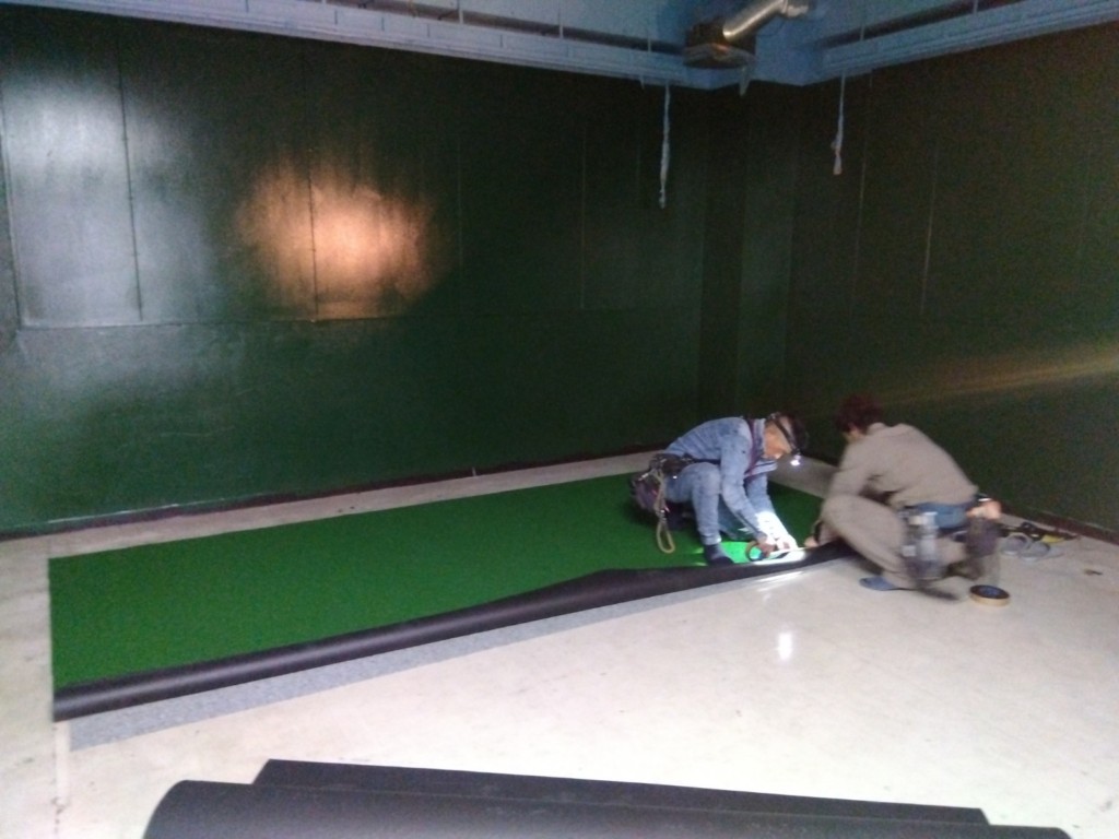 インドアゴルフネット設置工事